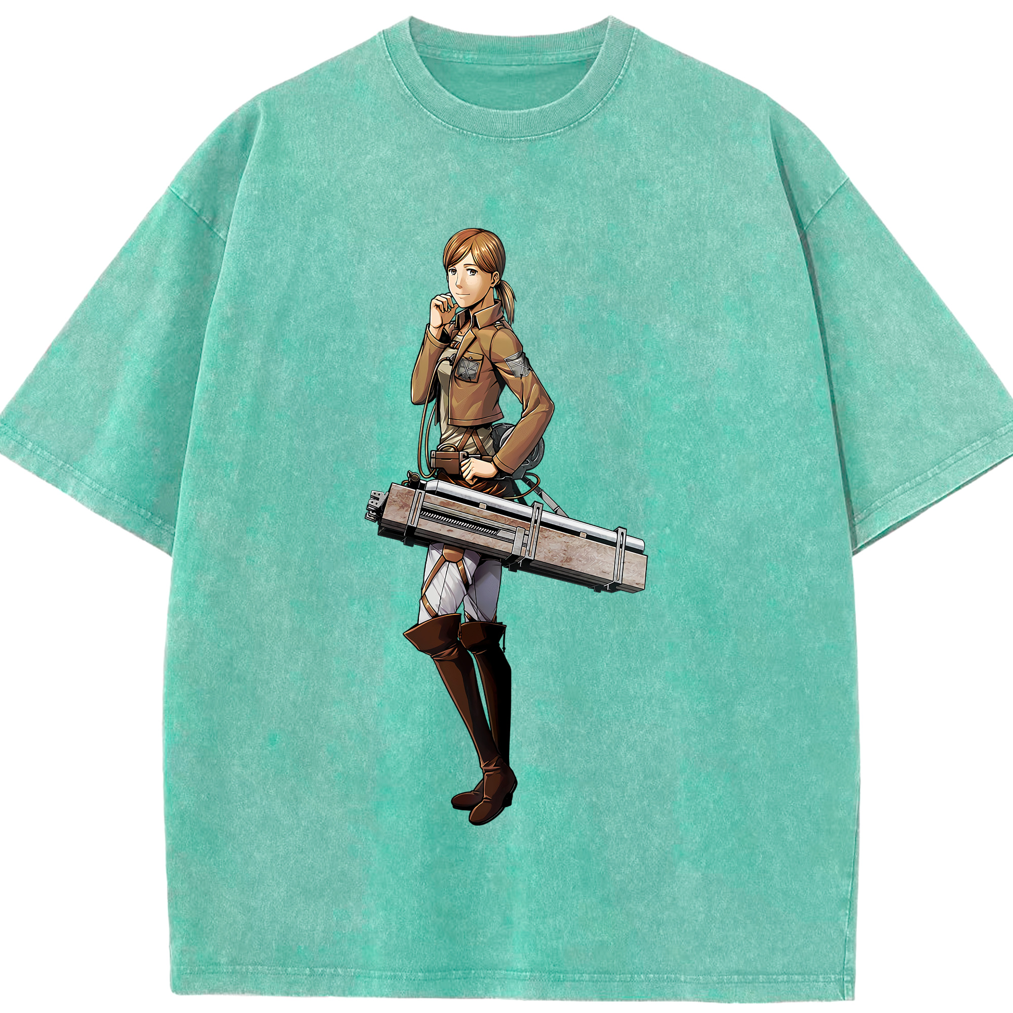 （画像用） 進撃の巨人 Attack on Titan 綿100% ヴィンテージ風 半袖Tシャツ（フロントプリント）